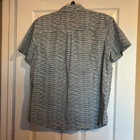Prana men’s white short sleeve button down shirt size small - Picture 7 of 9